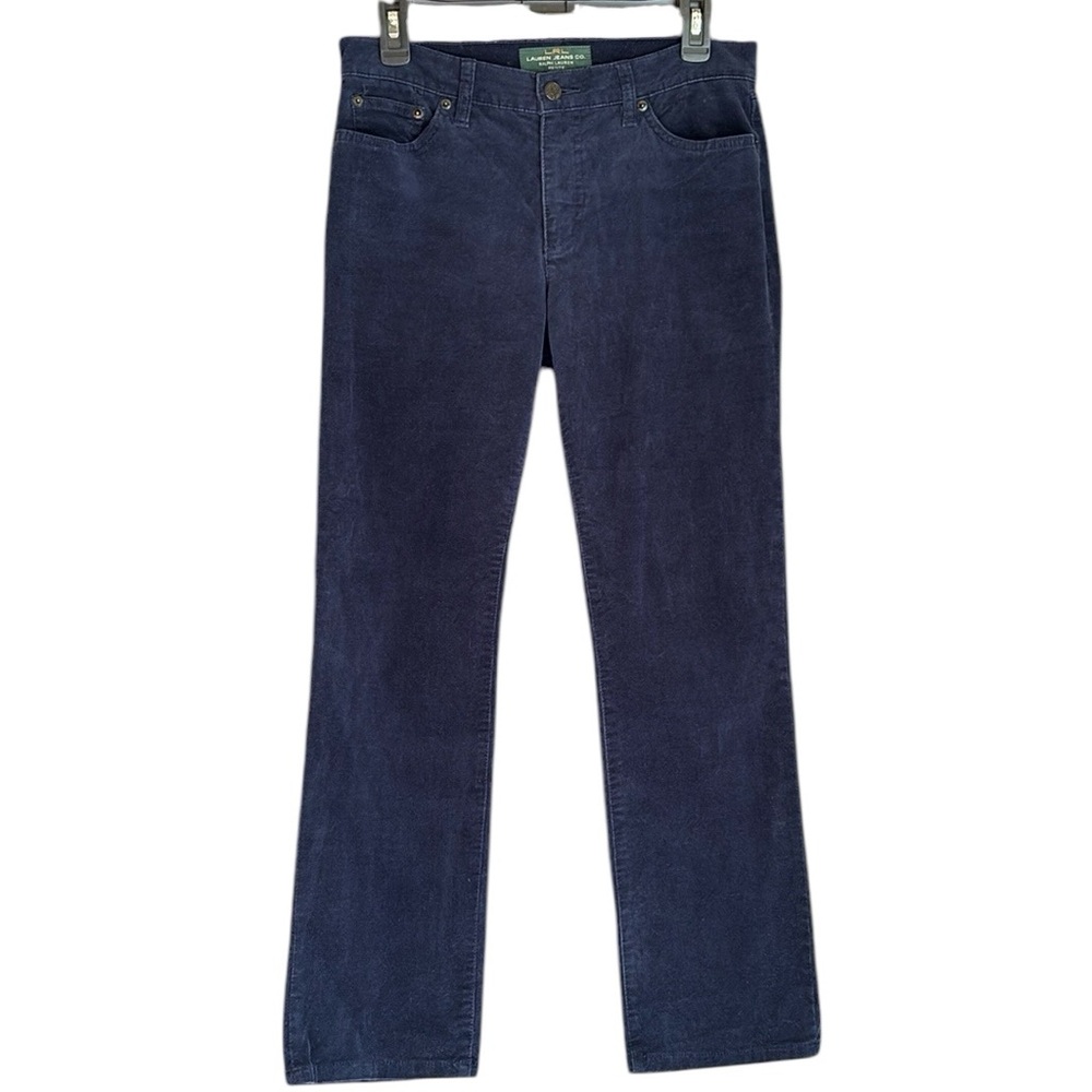 Lauren Ralph Lauren Corduroy Dark Navy Classic Straight Pants 6P